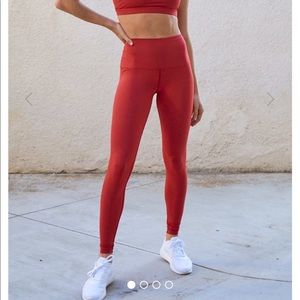 Red leggings